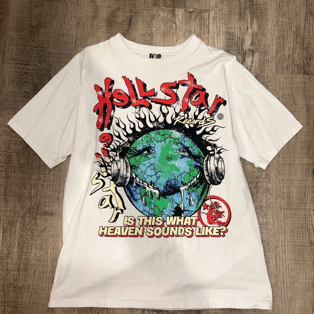 Hellstar “Is This What Heaven Sounds Like?” Graphic Tee | White (M)